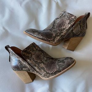 Jeffery Campbell Faux Snakeskin Booties